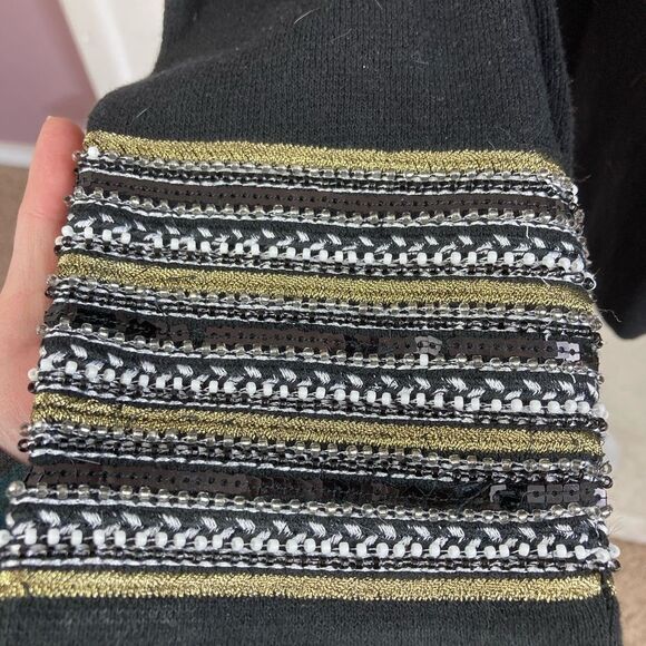 Chicos Elegant sweater Jacket w/ embroidery & beading - Picture 3 of 11